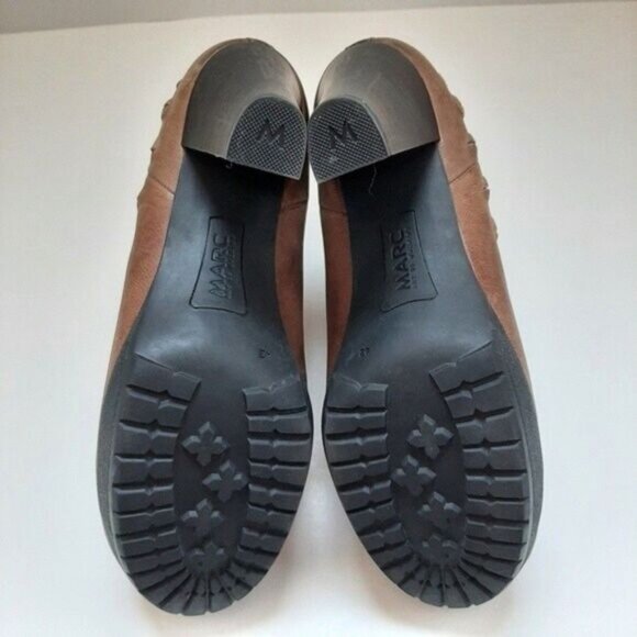 MARC High Heel Ankle Booties Genuine Leather Taupe Sz Eur 42 | US 11-11.5 - Picture 12 of 15